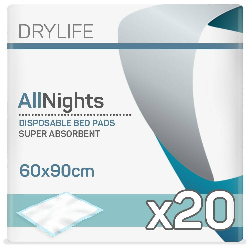 Drylife All Nights Disposable Bed Pads - 60cm x 90cm VAT Exempt