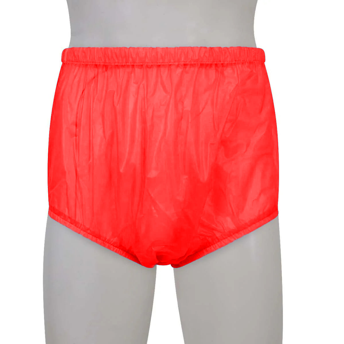 Premium Plastic Pants With Wide Waistband - Red VAT Exempt Incontinence Aid