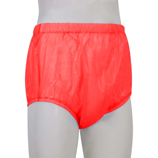 KeepDry Premium Plastic Pants With Wide Waistband - Red VAT Exempt Incontinence Aid