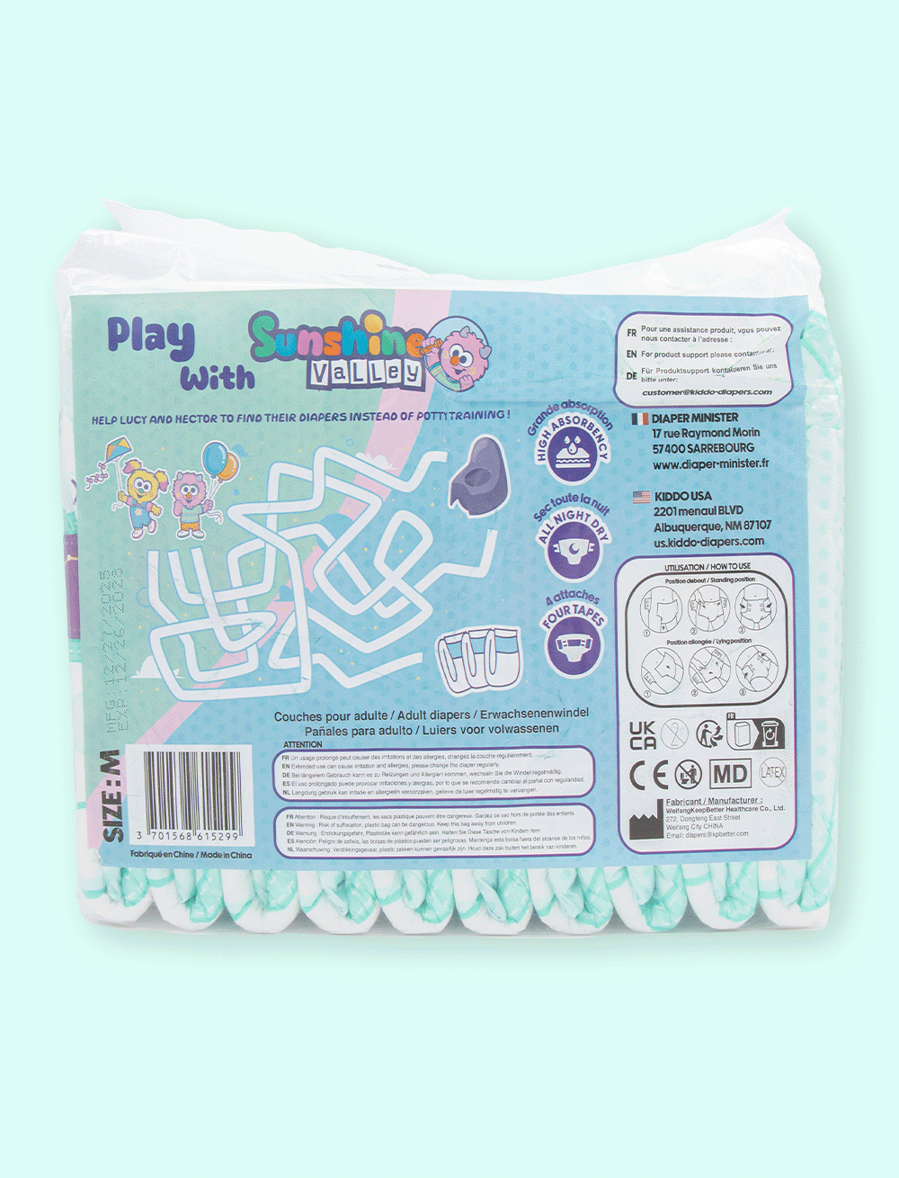 Kiddo Premium Night PE Backed VAT Exempt Adult Incontinence Slip