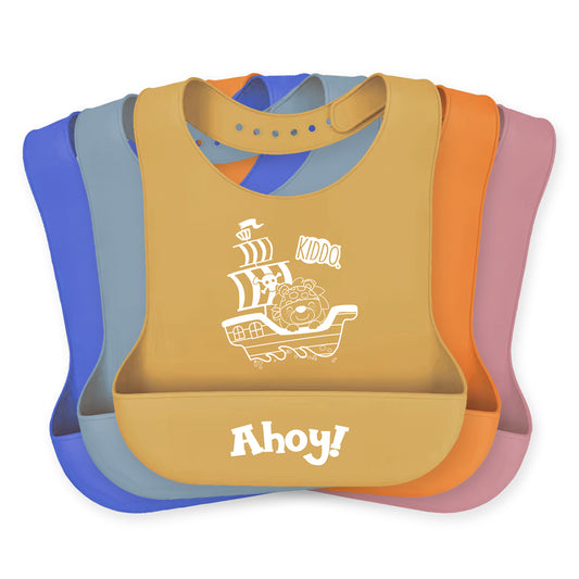 Kiddo Little Sailor Ahoy Silicone Bib