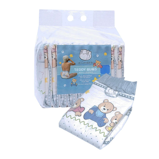 Lil Comforts Teddy Bums VAT Exempt Adult Incontinence Slip