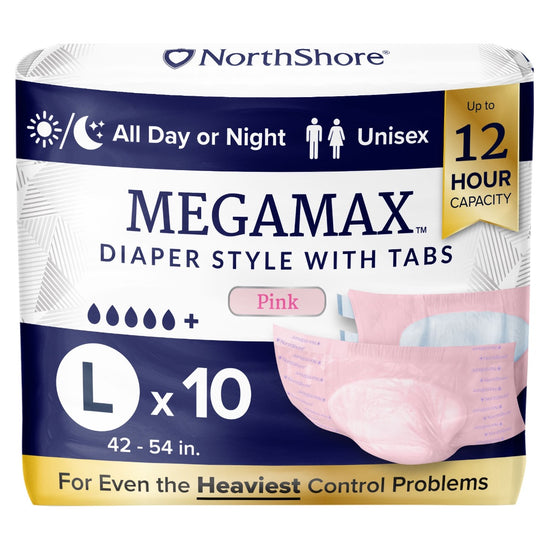 NorthShore MEGAMAX Pink VAT Exempt Adult Incontinence Slip