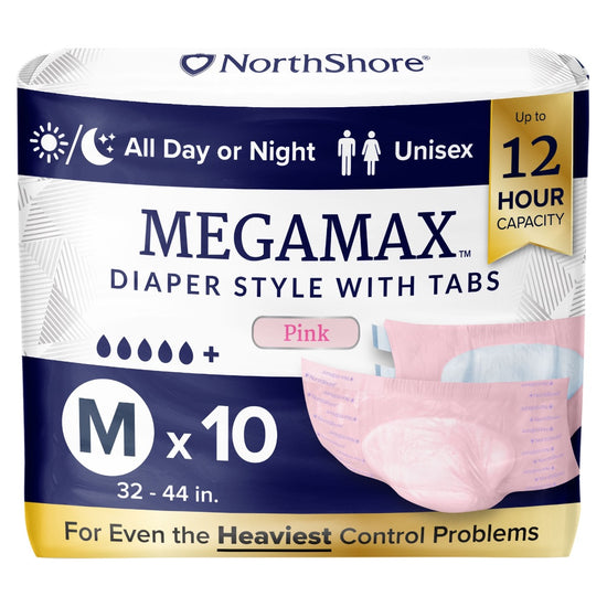 NorthShore MEGAMAX Pink VAT Exempt Adult Incontinence Slip