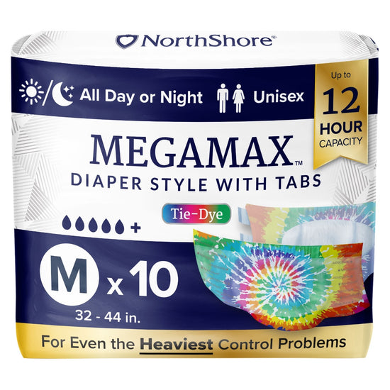 NorthShore MEGAMAX Tie-Dye VAT Exempt Adult Incontinence Slip