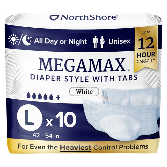 NorthShore MEGAMAX White VAT Exempt Adult Incontinence Slip
