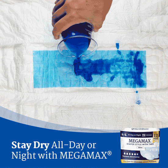 NorthShore MEGAMAX White VAT Exempt Adult Incontinence Slip
