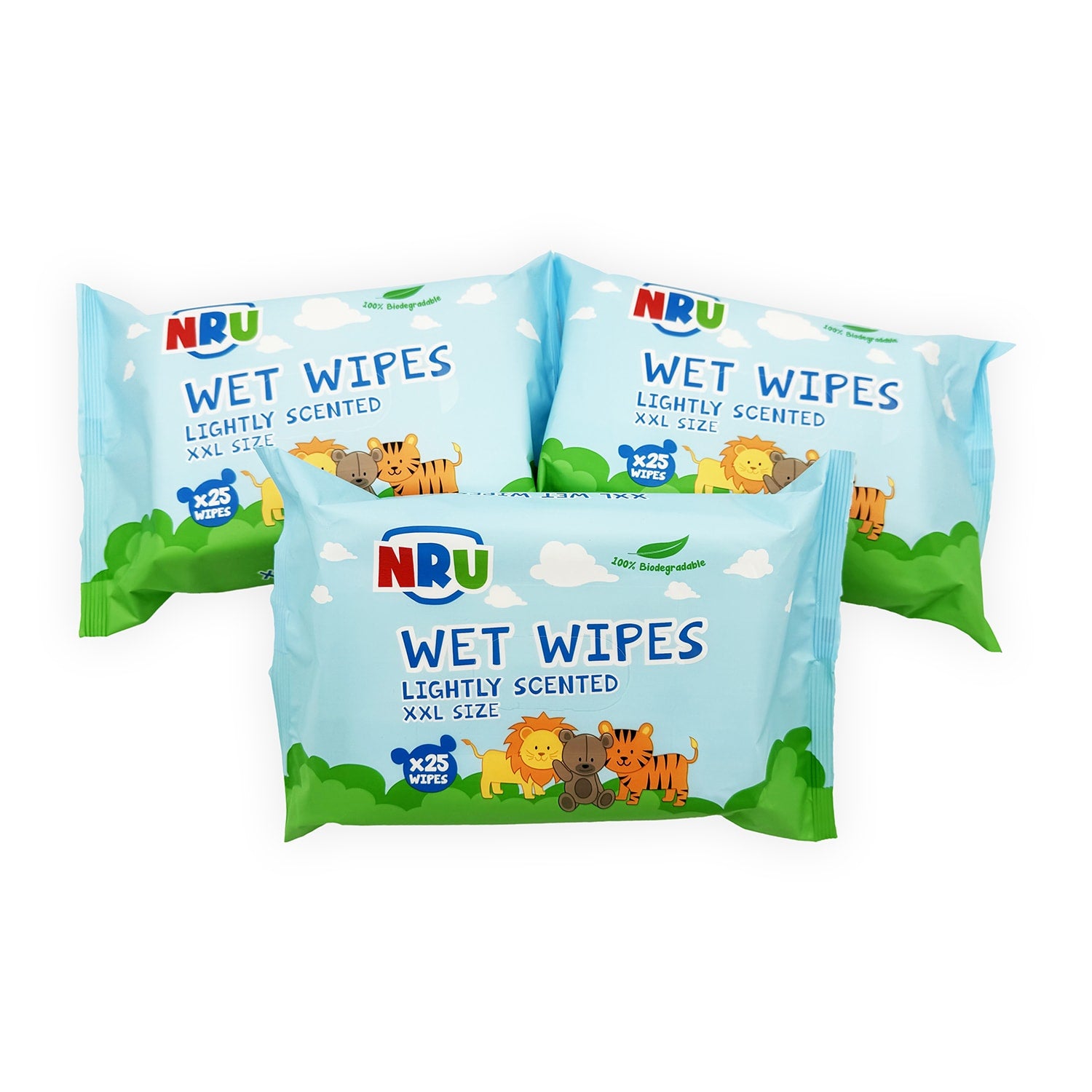NRU XXL Lightly Scented Wet Wipes