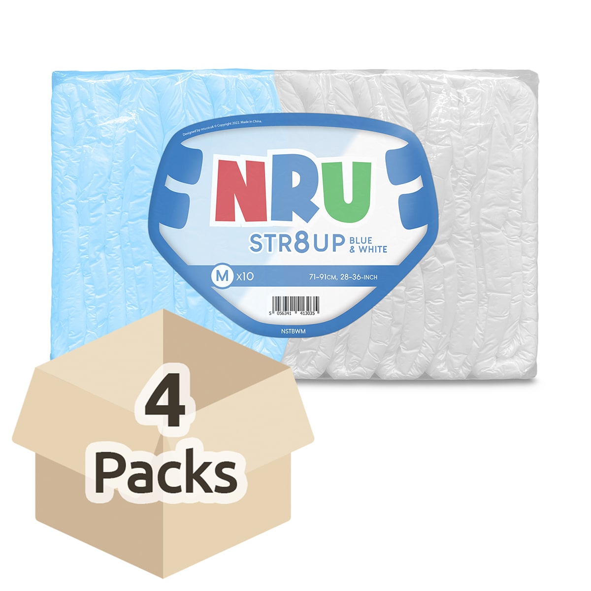 NRU STR8UP Blue and White