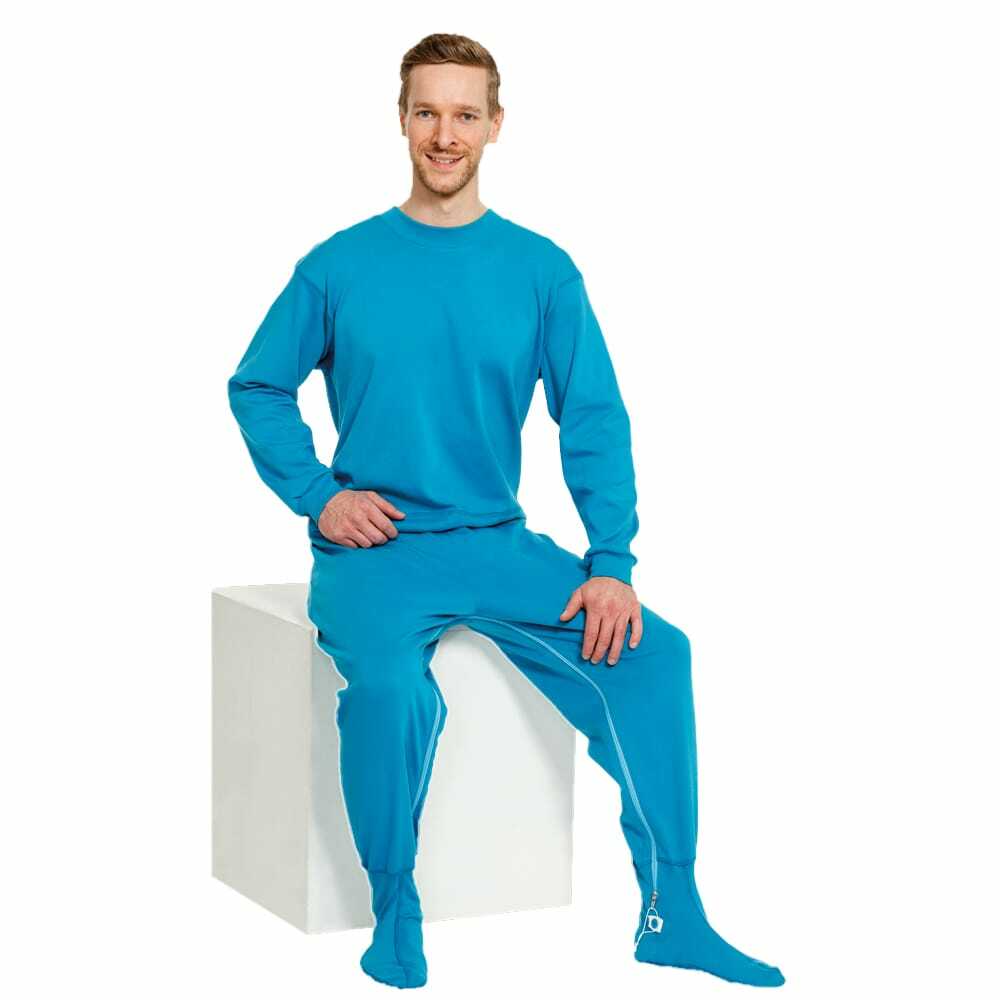 Suprima CareFunction Jumpsuit with Feet - Petrol Blue